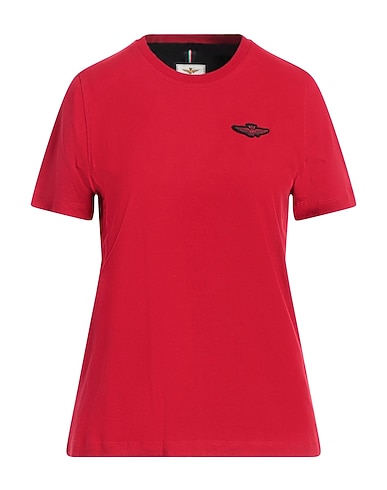 AERONAUTICA MILITARE T-shirt CRISTIANO DI THIENE Red 92% Cotton, 8% Elastane