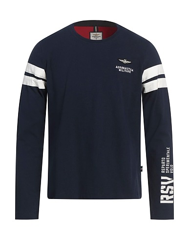 AERONAUTICA MILITARE T-shirt Blu navy 92% Cotone, 8% Elastan