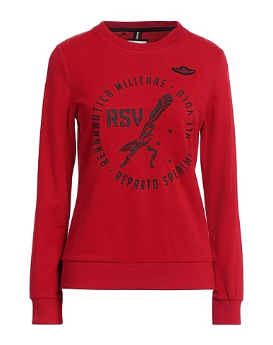 AERONAUTICA MILITARE Sweatshirt Red 95% Cotton, 5% Elastane
