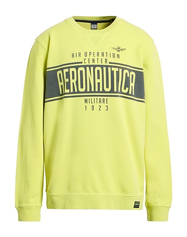 AERONAUTICA MILITARE Felpa Verde lime 100% Cotone