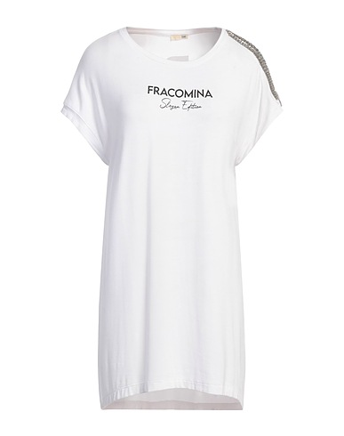 FRACOMINA T-shirt JEANS White 95% Viscose, 5% Elastane