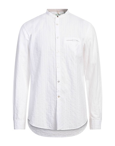 ALLEY DOCKS 963 Camicia tinta unita Bianco 100% Cotone