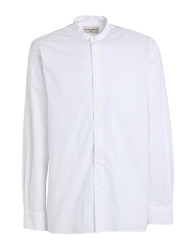 OFFICINE GÉNÉRALE Solid colour shirt White 100% Cotton