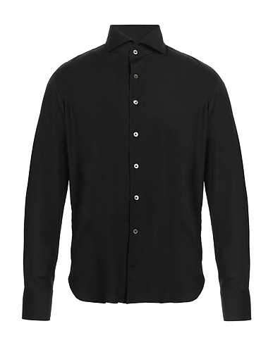 100 HANDS Solid colour shirt Black 100% Wool