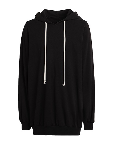 RICK OWENS Hooded track jacket  Black 100% Cotton