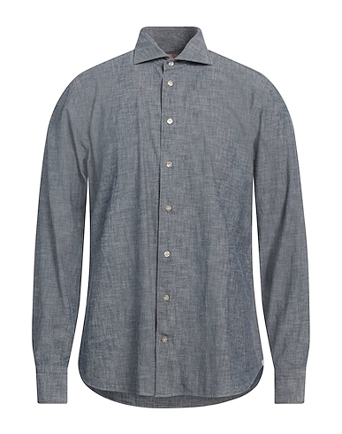 BORRIELLO NAPOLI Solid color shirt PASSION AVIO 100% Cotton