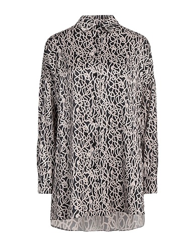 AGNONA Patterned shirts & blouses Black 95% Silk, 5% Elastane