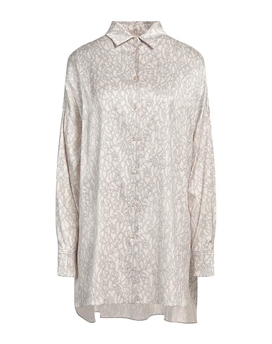 AGNONA Patterned shirts & blouses Beige 95% Silk, 5% Elastane