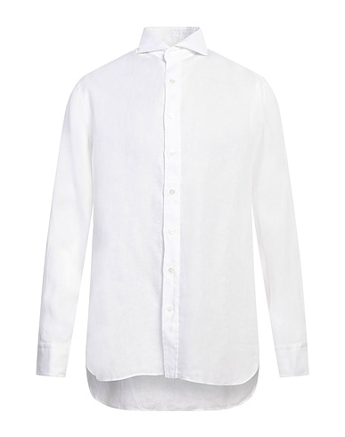 LARDINI Camicia in lino Bianco 100% Lino