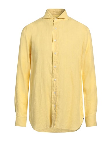 LARDINI Linen shirt Yellow 100% Linen