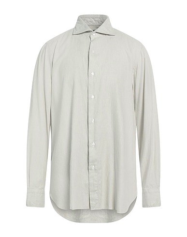 FINAMORE 1925 Camicia tinta unita Verde chiaro 61% Cotone, 39% Lycra®