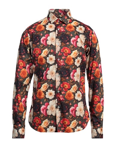 LIBERTY ROSE Patterned shirt Dark green 100% Cotton