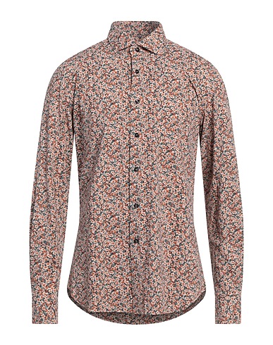 XACUS Patterned shirt Beige 86% Polyamide, 14% Elastane