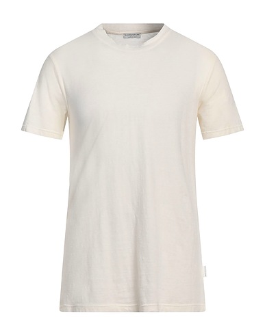 BALLANTYNE Basic T-Shirt Cremeweiß 70% Baumwolle, 30% Leinen