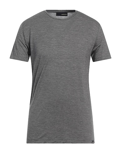 LARDINI Basic T-Shirt Lead 50% Wool, 50% Lyocell