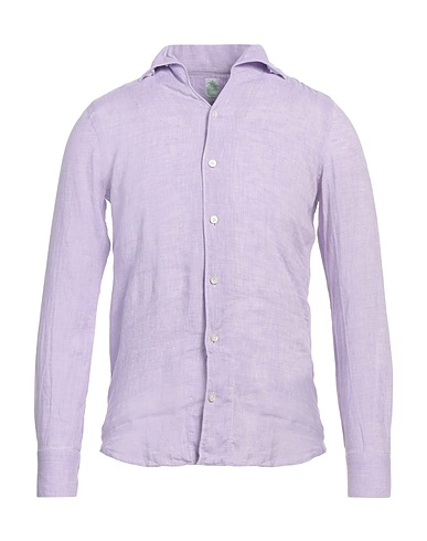FINAMORE 1925 Linen shirt Lilac 100% Linen