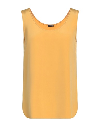 KITON Top Yellow 95% Silk, 5% Elastane
