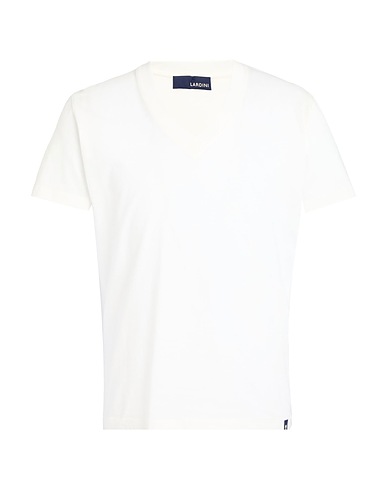 LARDINI Basic T-Shirt Weiß 100% Baumwolle