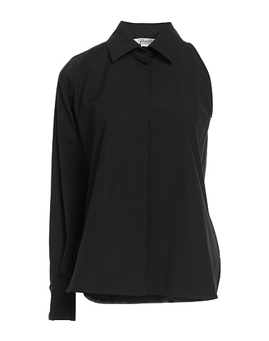 MAX MARA Solid color shirts & blouses Black 97% Cotton, 3% Elastane