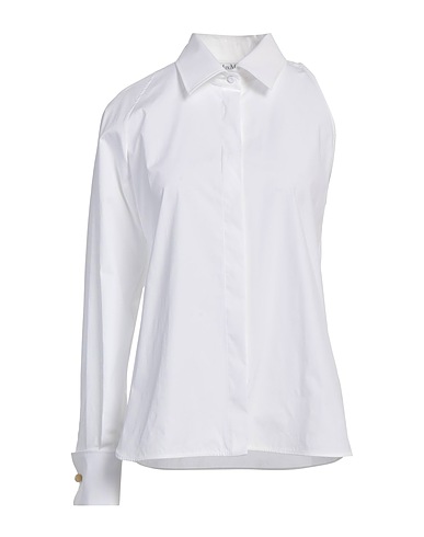 MAX MARA Solid colour shirts & blouses White 97% Cotton, 3% Elastane