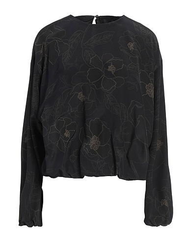 DRIES VAN NOTEN Seidentop Schwarz 100% Seide