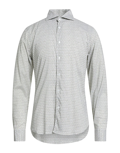 FEDELI Patterned shirt 95% Cotton, 5% Elastane