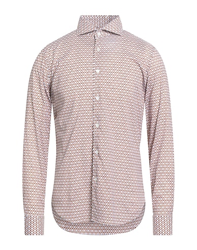 FEDELI Patterned shirt 95% Cotton, 5% Elastane