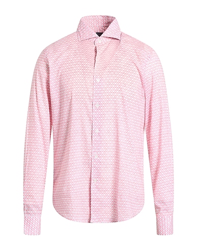 FEDELI Patterned shirt 95% Cotton, 5% Elastane
