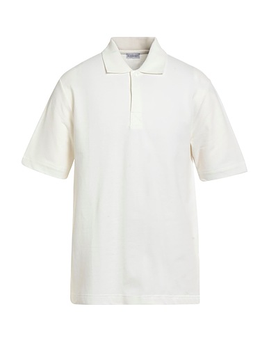 BURBERRY Polo shirt Ivory 100% Cotton, Mother-of-pearl