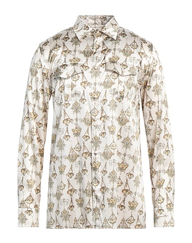 GIVENCHY Hemd mit Muster Elfenbein 93% Seide, 7% Elastan
