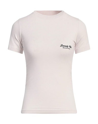 BALENCIAGA T-shirt Light grey 94% Cotton, 6% Elastane
