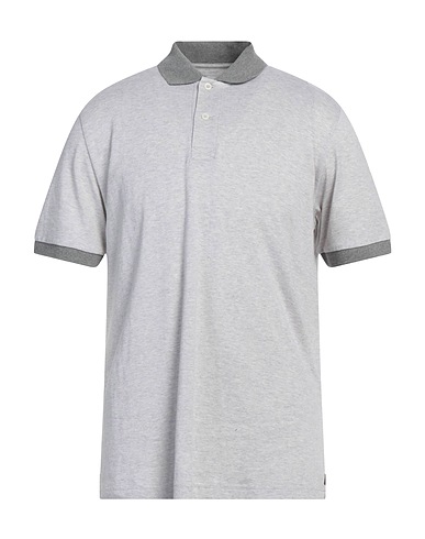 ELEVENTY Polo shirt PLATINUM Light grey 60% Lyocell, 30% Cotton, 10% Linen
