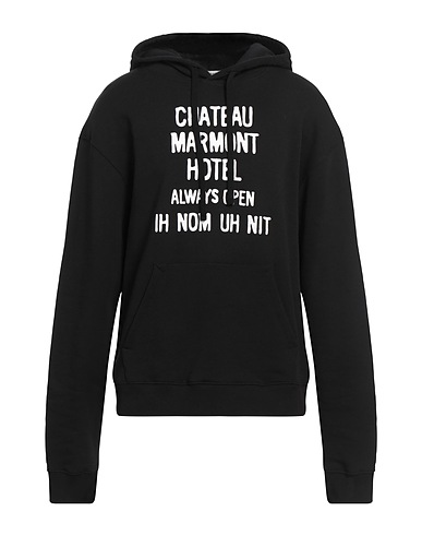 IH NOM UH NIT Hooded track jacket  Black 100% Cotton, Elastane