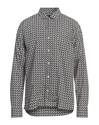 LARDINI Patterned shirt Black 100% Cotton
