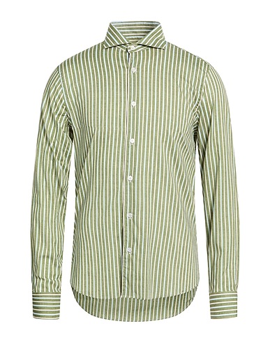 FEDELI Striped shirt 95% Cotton, 5% Elastane