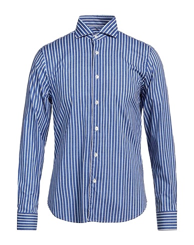 FEDELI Striped shirt 95% Cotton, 5% Elastane