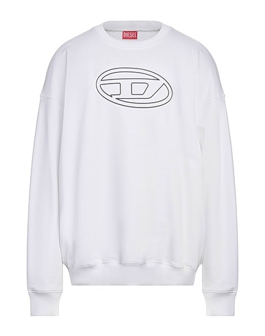DIESEL Felpa Bianco 100% Cotone