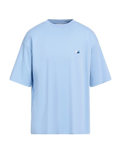DRÔLE DE MONSIEUR Basic T-Shirt Himmelblau 100% Baumwolle