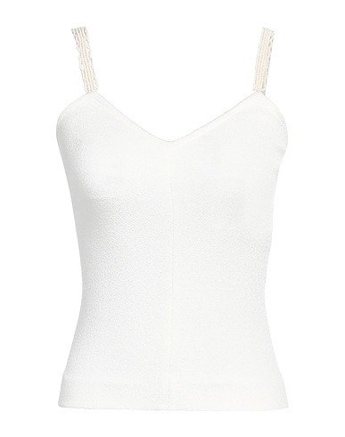 JIL SANDER Top White 69% Viscose, 29% Polyamide, 2% Elastane