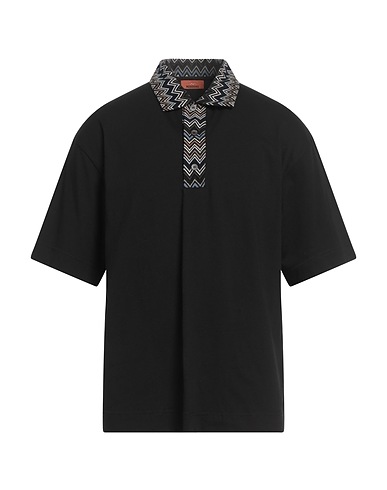 MISSONI Polo shirt Black 100% Cotton