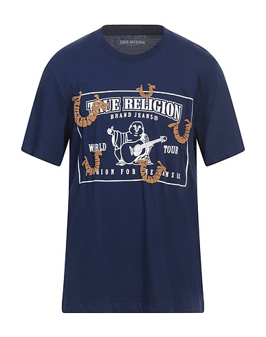TRUE RELIGION T-shirt Midnight blue 100% Cotton
