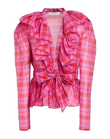 PHILOSOPHY di LORENZO SERAFINI Checked shirt Mauve 62% Cotton, 38% Silk