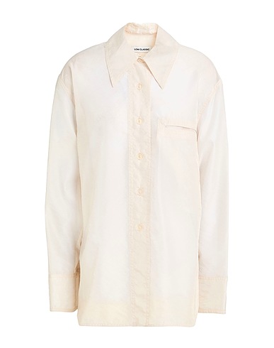 LOW CLASSIC Solid color shirts & blouses Beige 100% Polyester