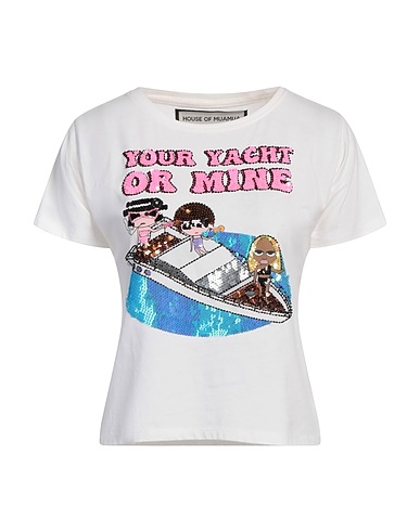 HOUSE OF MUA MUA T-shirt Blanc 100% Coton