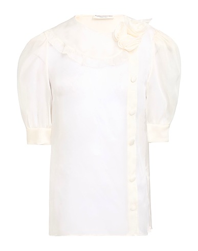 ALESSANDRA RICH Silk shirts & blouses Off white 100% Silk, Polyamide
