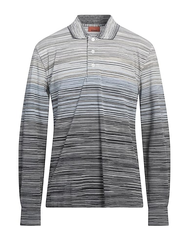 MISSONI Polo shirt Light grey 100% Cotton
