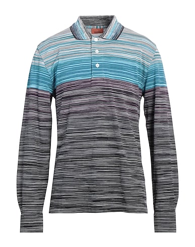 MISSONI Polo shirt Turquoise 100% Cotton
