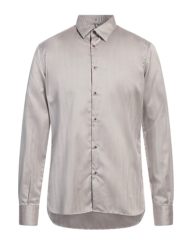AGLINI Patterned shirt Light brown 100% Cotton