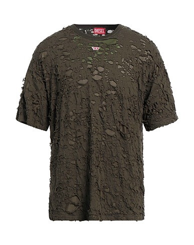 DIESEL T-shirt Military green 100% Cotton
