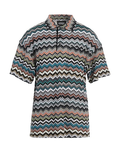 MISSONI Polo shirt SPORT Black 54% Viscose, 46% Cotton